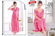 SUMMER SPECIAL  SHINKER SATIN 2 PCS GOWN NIGHTY VOL.PC-458